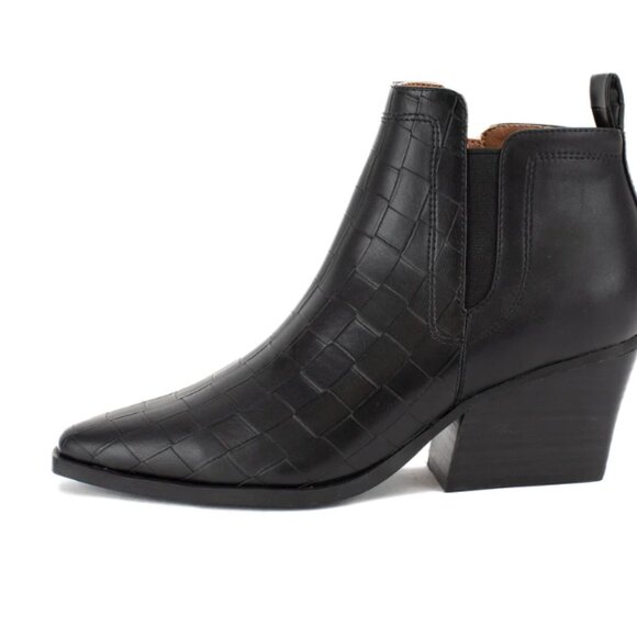 NEW YELLOW BOX Cameon Heeled Booties black for women 252 - Picture 9 of 9